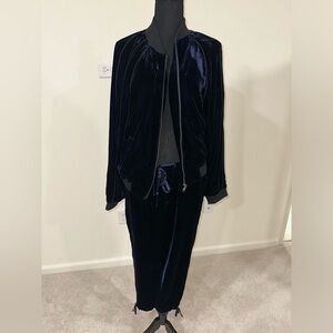 JOIE THREE PIECE VELVET TRACK SUIT